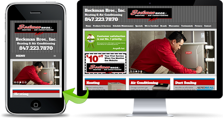 mobile hvac website design